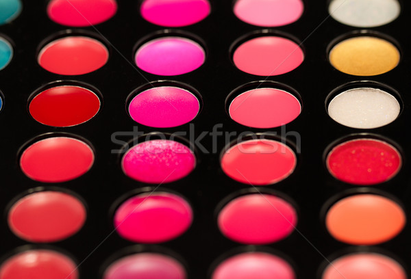 Lip gloss palette primo piano shot soft focus Foto d'archivio © Nneirda