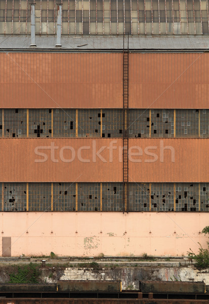 Fabryki budynku Fotografia starych opuszczony pracy Zdjęcia stock © Nneirda