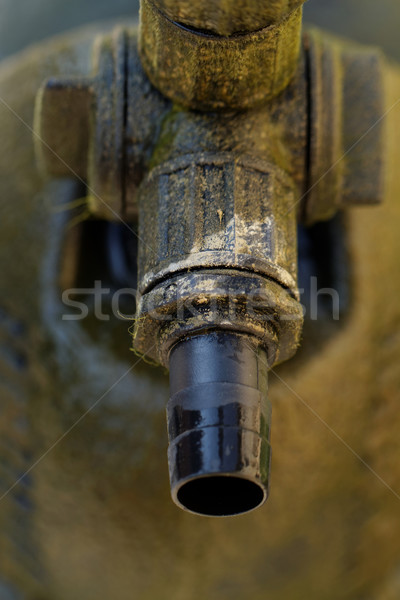 Brudny pompować Fotografia staw wody metal Zdjęcia stock © Nneirda