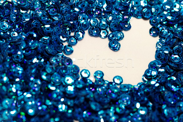 Bleu sequin photo texture amour Photo stock © Nneirda