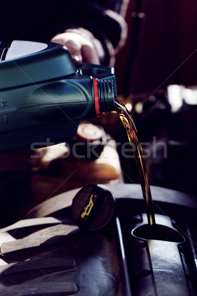 Friss motorolaj olaj apró kéz ipar Stock fotó © Nneirda