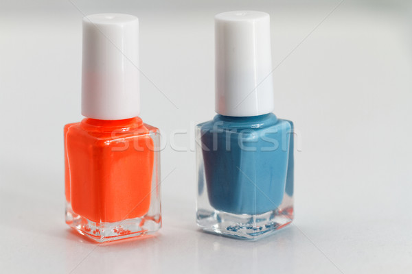 Nagellak kleurrijk witte Rood Blauw stijl Stockfoto © Nneirda