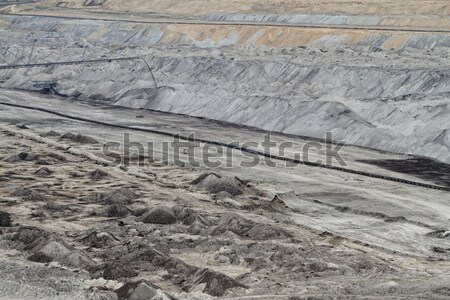 Mină minerit deschide fum fabrică Imagine de stoc © Nneirda
