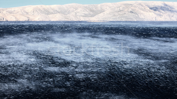 Tenger dühös hullámok vad szél víz Stock fotó © Nneirda