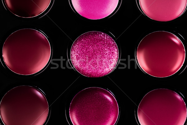 Lipgloss Palette erschossen weichen Schwerpunkt Stock foto © Nneirda