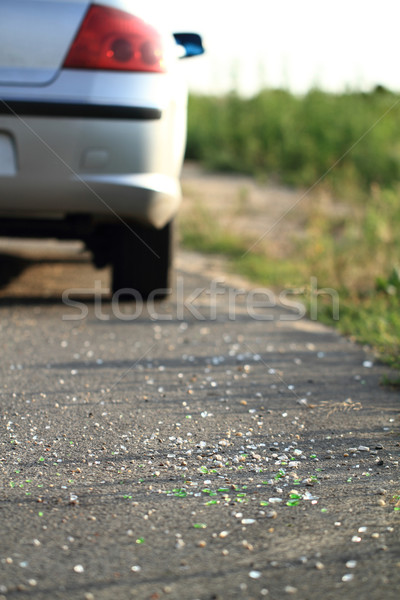 Auto weg foto zilver licht technologie Stockfoto © Nneirda