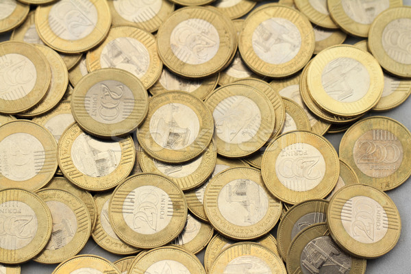 Foto stock: Húngaro · foto · moedas · tabela · fundo · compras