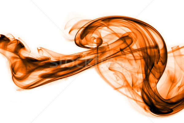 Orange smoke in white background Stock photo © Nneirda