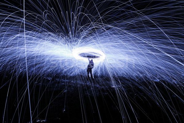 Showers of hot glowing sparks Stock photo © Nneirda