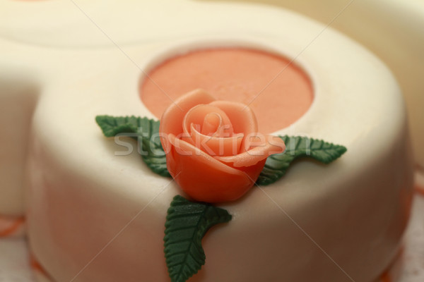 торт марципан роз закрывается оранжевый Сток-фото © Nneirda