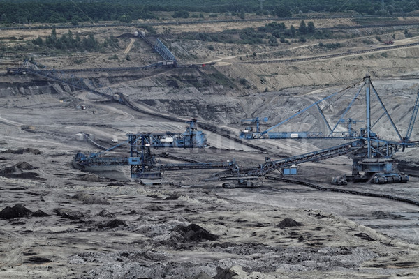 Mine carbone mining open fumo fabbrica Foto d'archivio © Nneirda