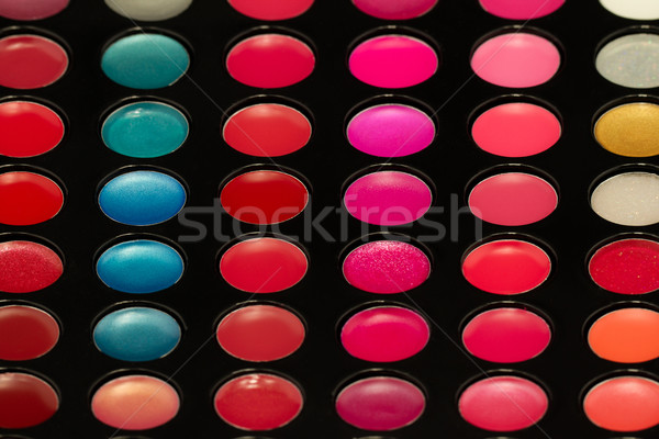 Lip gloss palette primo piano shot soft focus Foto d'archivio © Nneirda