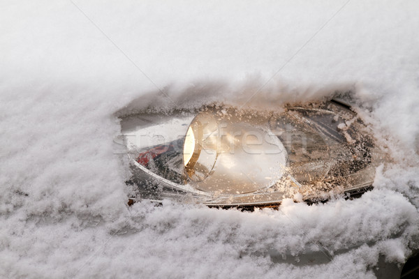 Snowy car Stock photo © Nneirda