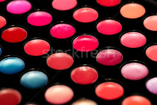 Lip gloss palette primo piano shot soft focus Foto d'archivio © Nneirda