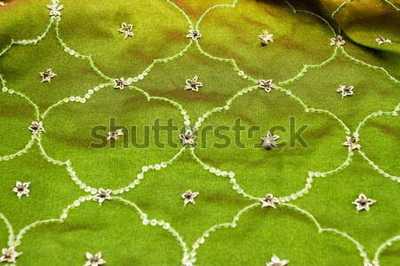 Foto stock: Rosa · verde · raso · textiles · fondo