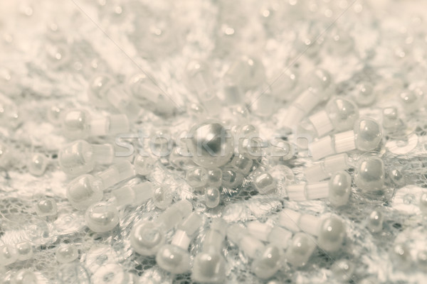 Stock photo: Detail of wedding lace