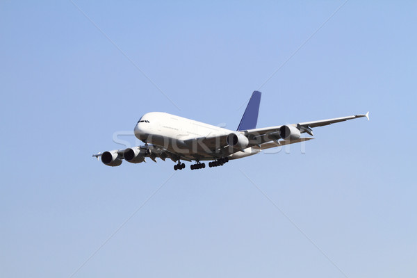 Air photo affaires fond bleu [[stock_photo]] © Nneirda