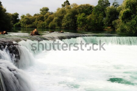 絹のような 滝 自然 水 美 岩 ストックフォト © Nneirda