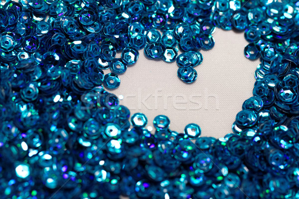 Bleu sequin photo texture amour Photo stock © Nneirda