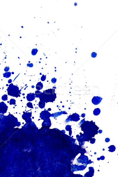 Niebieski splatter biały papieru streszczenie projektu Zdjęcia stock © Nneirda