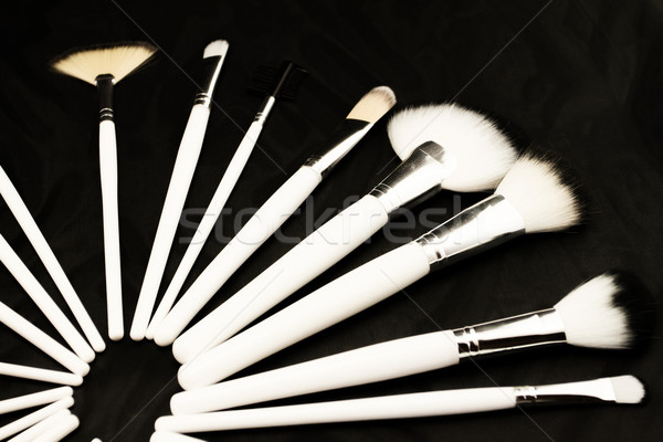 [[stock_photo]]: Maquillage · visage · travaux · beauté · blanche · brosse