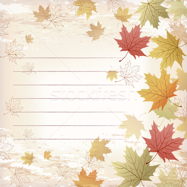 Ruled Maple leaves background - Japanese pattern Stock photo © norwayblue