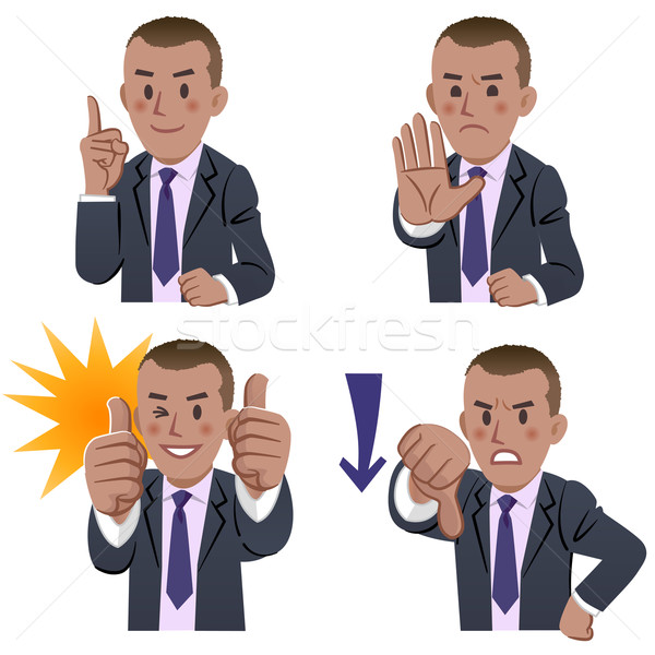 African businessman expressions Stock photo © norwayblue