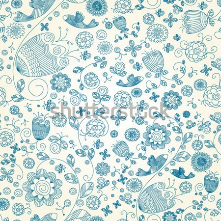 Sin costura vintage vector textiles diseno wallpaper Foto stock © nosik