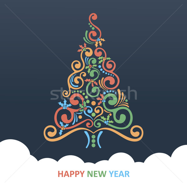 Alegre Navidad tarjeta de felicitación textura feliz Foto stock © nosik