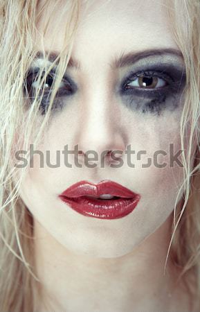 Dziwaczny piękna blond kobiet witch dziwne Zdjęcia stock © Novic