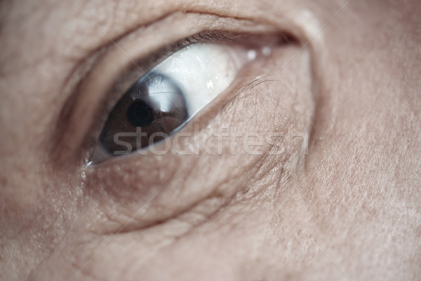 Senior Mann Ansicht Auge ältere Stock foto © Novic