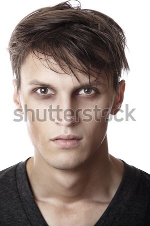 Mugshot of exhausted man Stock photo © Novic