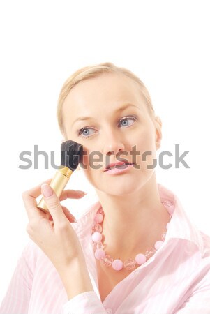 Stockfoto: Make · kaukasisch · vrouw · gezicht