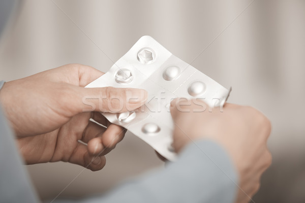 Woman with drugs Stock photo © Novic