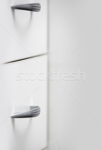 Cabinet with sliding trays and chrome handles Stock photo © Novic