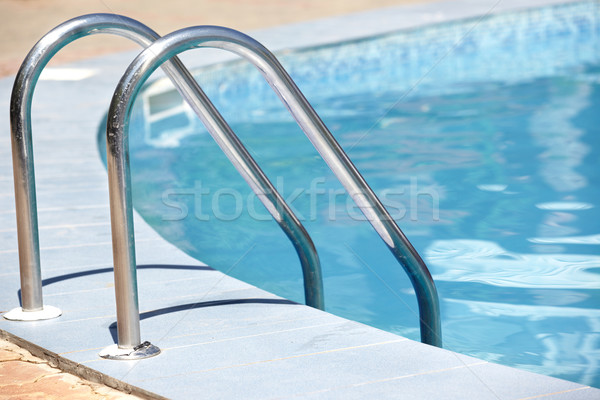 Handrail of the public swimming pool Stock photo © Novic