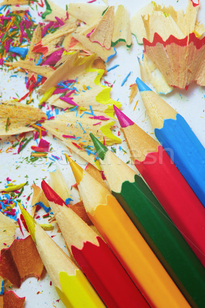 Colored pencils and trash Stock photo © Novic