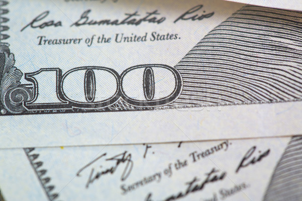 One hundred US dollars banknotes Stock photo © Novic
