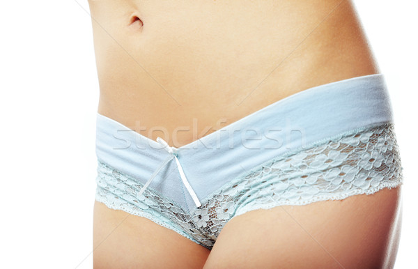 Calcinhas mulher branco azul jovem Foto stock © Novic