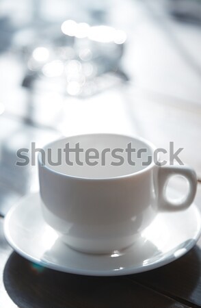 Theekopje tabel buitenshuis cafe keuken drinken Stockfoto © Novic