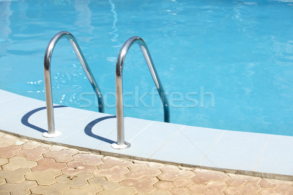 Stock photo: Handrail of the public swimming pool