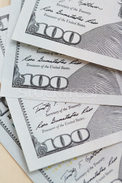 One hundred US dollars banknotes Stock photo © Novic