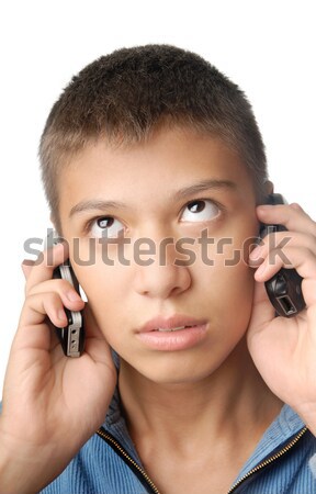 Stock photo: Tired from talking