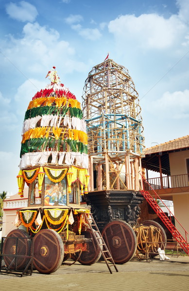 колесница индийской храма традиционный Колеса Сток-фото © Novic