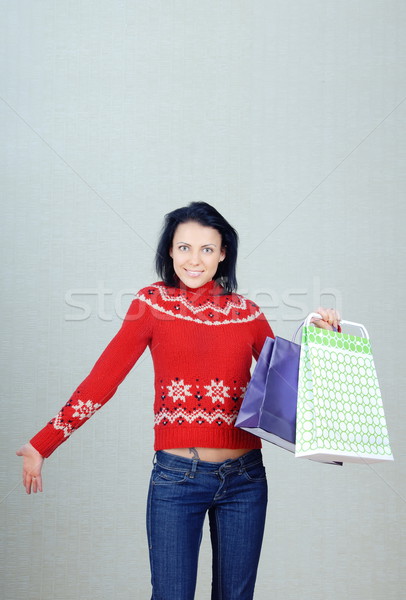 Happy with gifts Stock photo © Novic