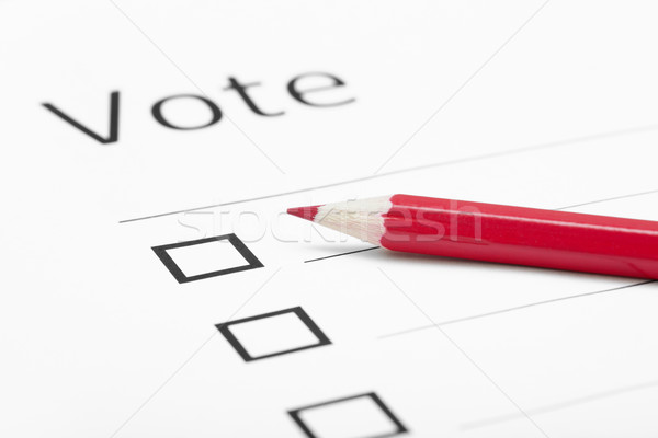 выбора голосование бюллетень красный карандашом Сток-фото © Novic