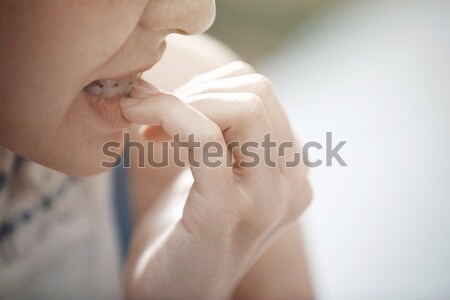 Szög harap közelkép kilátás nő körmök Stock fotó © Novic