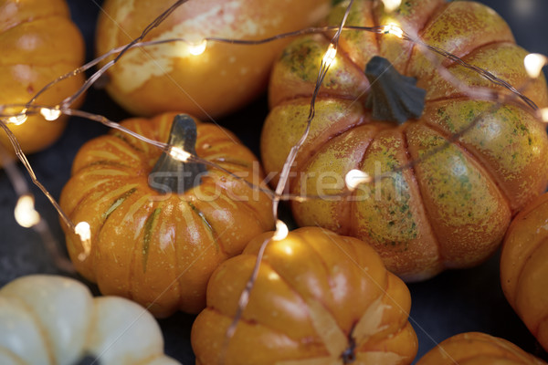 Halloween pumpkins with illumination Stock photo © Novic