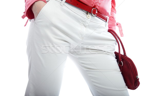 Divat testrész nő divatos nadrág póló Stock fotó © Novic