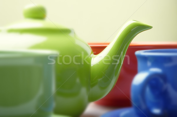 Teapot with cups Stock photo © Novic